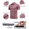COOFANDY Men’s Polo Shirt Golf Quick Dry Performance Short Sleeve Moisture Wicking Athletic Polo Collared Tennis T-Shirt(Wine)