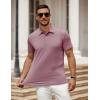 COOFANDY Men’s Polo Shirt Golf Quick Dry Performance Short Sleeve Moisture Wicking Athletic Polo Collared Tennis T-Shirt(Wine)