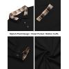 COOFANDY Men’s Polo Shirt Long Sleeve Casual Button Polo Tee Plaid Collared Golg Shirt with Pocket(A-black)