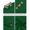 COOFANDY Men’s Polo Shirt Long Sleeve Casual Button Polo Tee Plaid Collared Golg Shirt with Pocket(Green)