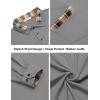 COOFANDY Men’s Polo Shirt Long Sleeve Casual Button Polo Tee Plaid Collared Golg Shirt with Pocket(Grey)