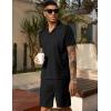 COOFANDY Men’s Polo Shirt and Shorts Set 2 Piece Outfits Fashion Summer Tracksuits Short Sleeve Casual Polo Suit