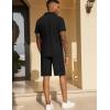 COOFANDY Men’s Polo Shirt and Shorts Set 2 Piece Outfits Fashion Summer Tracksuits Short Sleeve Casual Polo Suit