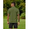 COOFANDY Men’s Polo Shirts Short Sleeve Moisture Wicking Golf Shirt Fashion Casual Collared T-Shirt(Army Green)