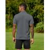 COOFANDY Men’s Polo Shirts Short Sleeve Moisture Wicking Golf Shirt Fashion Casual Collared T-Shirt(Dark Grey)