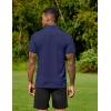 COOFANDY Men’s Polo Shirts Short Sleeve Moisture Wicking Golf Shirt Fashion Casual Collared T-Shirt(Navy Blue)