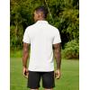 COOFANDY Men’s Polo Shirts Short Sleeve Moisture Wicking Golf Shirt Fashion Casual Collared T-Shirt(White)