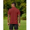COOFANDY Men’s Polo Shirts Short Sleeve Moisture Wicking Golf Shirt Fashion Casual Collared T-Shirt(Wine Red)