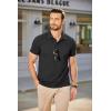 COOFANDY Men’s Polo Shirts Short Sleeve Pique Jersey Golf Shirt Casual Summer Collared T-Shirts(A-black)