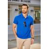 COOFANDY Men’s Polo Shirts Short Sleeve Pique Jersey Golf Shirt Casual Summer Collared T-Shirts(Blue)