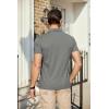 COOFANDY Men’s Polo Shirts Short Sleeve Pique Jersey Golf Shirt Casual Summer Collared T-Shirts(Dark Grey)