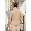 COOFANDY Men’s Polo Shirts Short Sleeve Pique Jersey Golf Shirt Casual Summer Collared T-Shirts(Khaki)