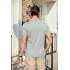 COOFANDY Men’s Polo Shirts Short Sleeve Pique Jersey Golf Shirt Casual Summer Collared T-Shirts(Light Grey)