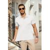 COOFANDY Men’s Polo Shirts Short Sleeve Pique Jersey Golf Shirt Casual Summer Collared T-Shirts(White)