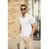 COOFANDY Men’s Polo Shirts Short Sleeve Pique Jersey Golf Shirt Casual Summer Collared T-Shirts(White)