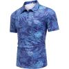 COOFANDY Men’s Polo Shirts Short Sleeve Print Performance Golf Shirts Fashion Casual Beach Collared T-Shirts(Floral Gray Blue)