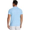 COOFANDY Men’s Polo Shirts Short Sleeve Print Performance Golf Shirts Fashion Casual Beach Collared T-Shirts(Light Blue (Flag))