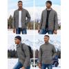 COOFANDY Mens Puffer Jacket Packable Lightweight Jackets Winter Coat Windproof Zipper Down Jacket(Dark Grey)