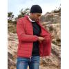 COOFANDY Mens Puffer Jacket Packable Lightweight Jackets Winter Coat Windproof Zipper Down Jacket(Dark Red)