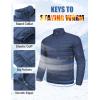 COOFANDY Mens Puffer Jacket Packable Lightweight Jackets Winter Coat Windproof Zipper Down Jacket(Denim Blue)