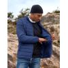 COOFANDY Mens Puffer Jacket Packable Lightweight Jackets Winter Coat Windproof Zipper Down Jacket(Denim Blue)