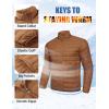 COOFANDY Mens Puffer Jacket Packable Lightweight Jackets Winter Coat Windproof Zipper Down Jacket(Light Brown)