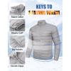 COOFANDY Mens Puffer Jacket Packable Lightweight Jackets Winter Coat Windproof Zipper Down Jacket(Light Grey)