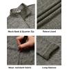 COOFANDY Men’s Quarter Zip Pullover Long Sleeve Sweatshirt 1/4 Zip Golf Shirt Winter Fleece Lined Thermal Pullover(Army Green)