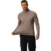 COOFANDY Men’s Quarter Zip Pullover Long Sleeve Sweatshirt 1/4 Zip Golf Shirt Winter Fleece Lined Thermal Pullover(Brown)