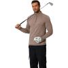 COOFANDY Men’s Quarter Zip Pullover Long Sleeve Sweatshirt 1/4 Zip Golf Shirt Winter Fleece Lined Thermal Pullover(Brown)