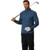 COOFANDY Men’s Quarter Zip Pullover Long Sleeve Sweatshirt 1/4 Zip Golf Shirt Winter Fleece Lined Thermal Pullover(Dark Blue)