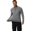 COOFANDY Men’s Quarter Zip Pullover Long Sleeve Sweatshirt 1/4 Zip Golf Shirt Winter Fleece Lined Thermal Pullover(Dark Gray)