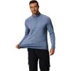COOFANDY Men’s Quarter Zip Pullover Long Sleeve Sweatshirt 1/4 Zip Golf Shirt Winter Fleece Lined Thermal Pullover(Gray Blue)