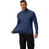 COOFANDY Men’s Quarter Zip Pullover Long Sleeve Sweatshirt 1/4 Zip Golf Shirt Winter Fleece Lined Thermal Pullover(Navy Blue)