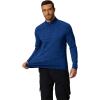 COOFANDY Men’s Quarter Zip Pullover Long Sleeve Sweatshirt 1/4 Zip Golf Shirt Winter Fleece Lined Thermal Pullover(Sky Blue)