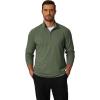 COOFANDY Men’s Quarter Zip Pullover Mock Neck Golf Shirts Casual Long Sleeve Shirt(Army Green)