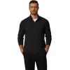 COOFANDY Men’s Quarter Zip Pullover Mock Neck Golf Shirts Casual Long Sleeve Shirt(Black)