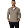 COOFANDY Men’s Quarter Zip Pullover Mock Neck Golf Shirts Casual Long Sleeve Shirt(Khaki)