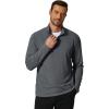 COOFANDY Men’s Quarter Zip Pullover Mock Neck Golf Shirts Casual Long Sleeve Shirt(Light Grey)