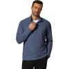 COOFANDY Men’s Quarter Zip Pullover Mock Neck Golf Shirts Casual Long Sleeve Shirt(Midnight Blue)