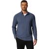 COOFANDY Men’s Quarter Zip Pullover Mock Neck Golf Shirts Casual Long Sleeve Shirt(Midnight Blue)