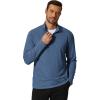 COOFANDY Men’s Quarter Zip Pullover Mock Neck Golf Shirts Casual Long Sleeve Shirt(Navy)
