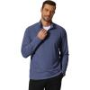 COOFANDY Men’s Quarter Zip Pullover Mock Neck Golf Shirts Casual Long Sleeve Shirt(Navy Blue)