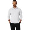 COOFANDY Men’s Quarter Zip Pullover Mock Neck Golf Shirts Casual Long Sleeve Shirt(White)