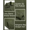 COOFANDY Mens Quarter Zip Pullover Mock Neck Sweatshirt Long Sleeve Sweater Polo Half Zip Pullover with Pocket(Army Green)
