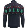 COOFANDY Men’s Quarter Zip Pullover Sweater Casual Zip Up Polo Sweater Knit(Black and Green Christmas Tree)