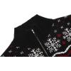COOFANDY Men’s Quarter Zip Pullover Sweater Casual Zip Up Polo Sweater Knit(Black and White Snowflakes Christmas Tree)