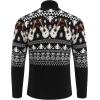 COOFANDY Men’s Quarter Zip Pullover Sweater Casual Zip Up Polo Sweater Knit(Christmas Guitar)