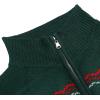 COOFANDY Men’s Quarter Zip Pullover Sweater Casual Zip Up Polo Sweater Knit(Dark Green and Christmas Tree)