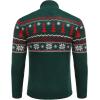 COOFANDY Men’s Quarter Zip Pullover Sweater Casual Zip Up Polo Sweater Knit(Dark Green and Christmas Tree)
